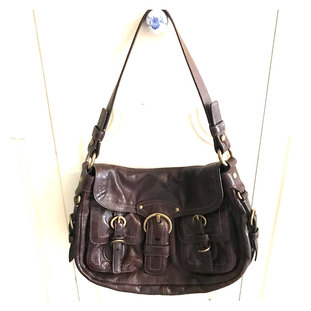 Gorgeous all leather authentic coach shoulder bag!